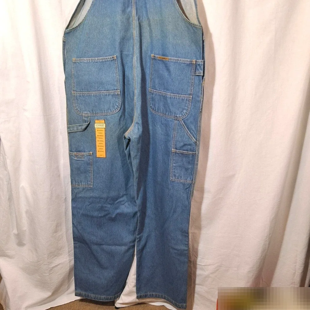 C.E. Schmidt Bib Overalls Mens 42x30 Blue New Cotton Carpenter Workwear T94420SW